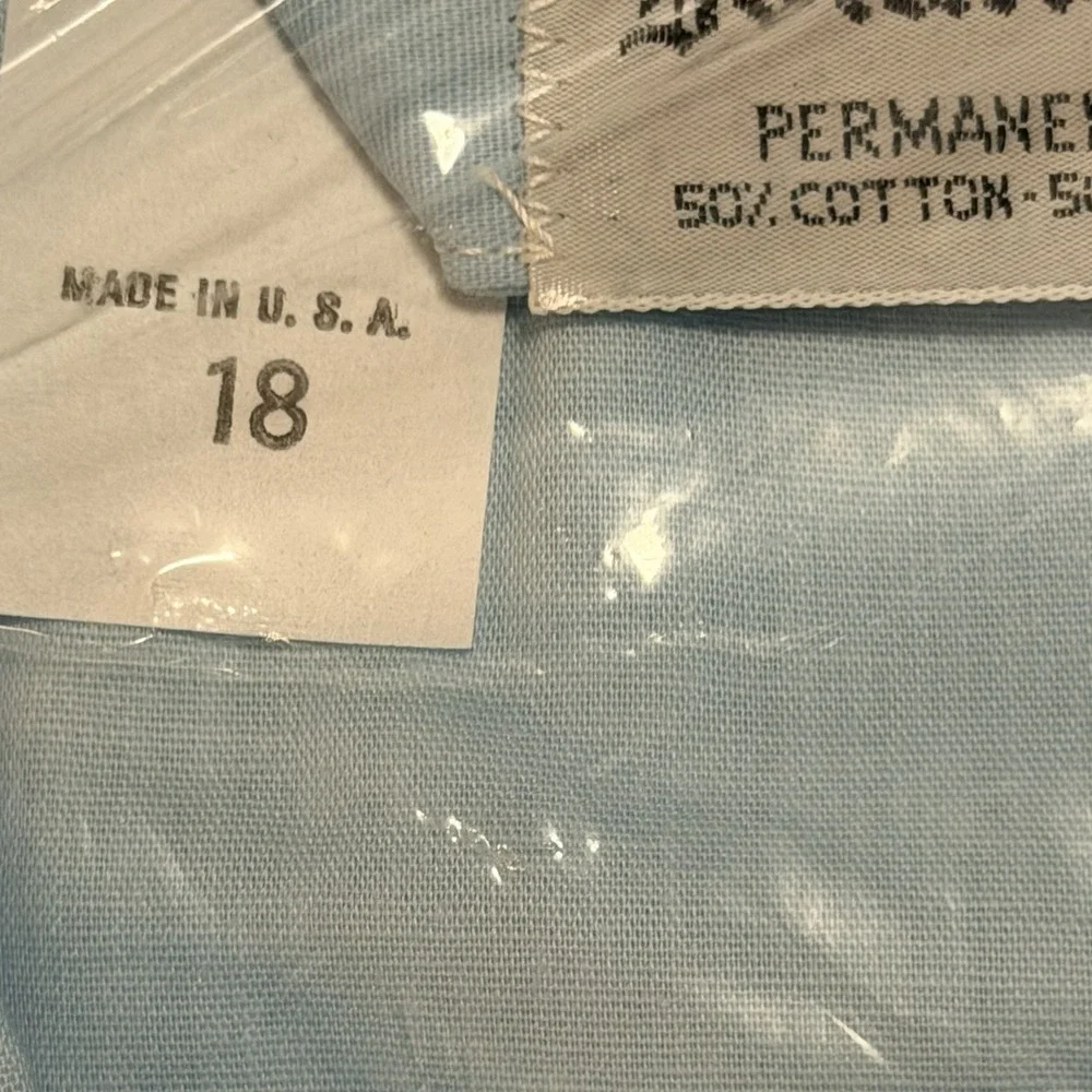 Botany 500 Pajama Set Boys 18 Blue Long Sleeve Long Leg Big Tall Cotton/Poly USA